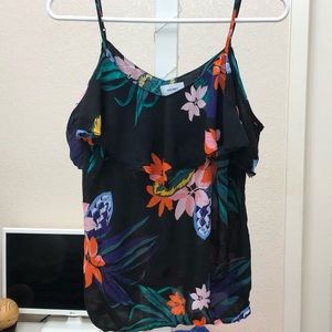 Black floral off the shoulder top